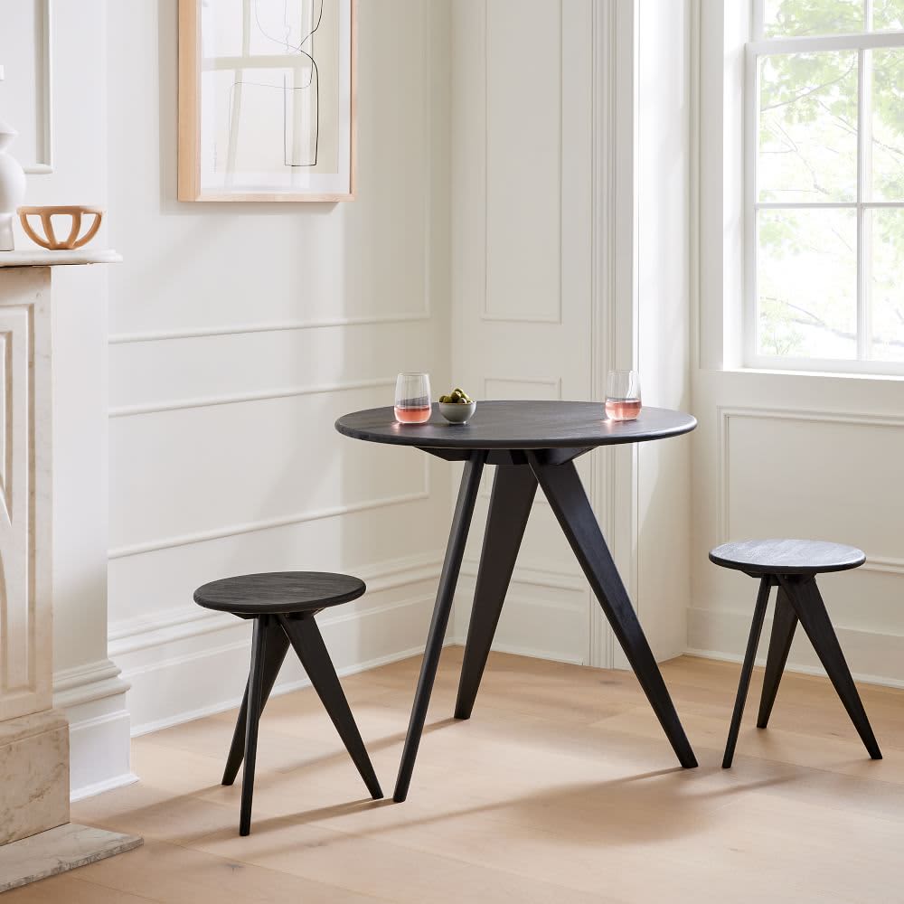 West elm black online dining table